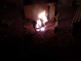 A motorcycle set on fire in Panchashil Nagar