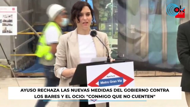 Ayuso rechaza las nuevas medidas del Gobierno contra los bares y el ocio: Conmigo que no cuenten