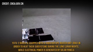 Lunar Rover drives close to Moon Crater (Chang'e 4 Yutu-2 mission)