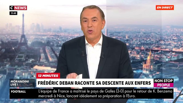 L'acteur de Sous le Soleil Frédéric Deban retire en direct l'appareil relié à son cerveau qui lui permet d'entendre sans les acouphènes: Sans ça, j'entends les moteurs d'un avion dans ma tête ! - VIDEO