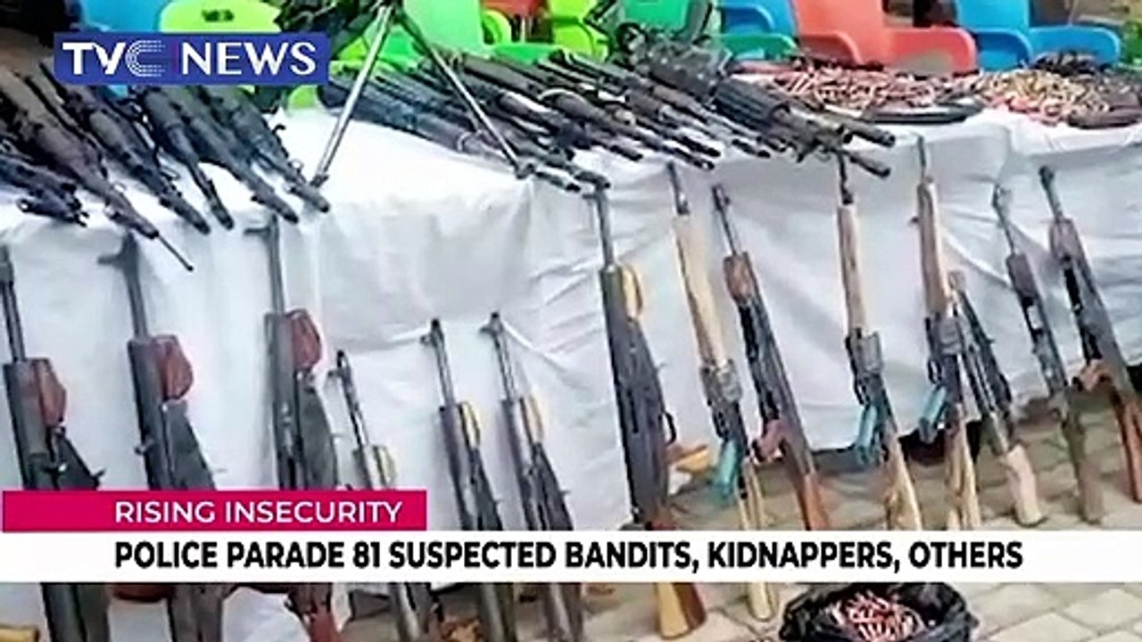 Police parade 81 suspected bandits, kidnappers, others