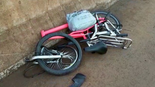Ciclista sofre fratura exposta em colisão com moto na BR-277