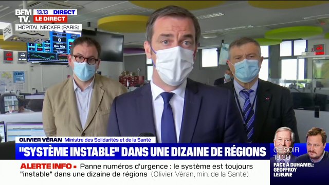Olivier Véran sur la panne des numéros d'urgence: Nous évoquons 3 à 4 décès à l'heure à laquelle nous parlons