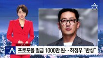 [단독]‘프로포폴 투약’ 벌금 1000만 원…하정우 “반성”