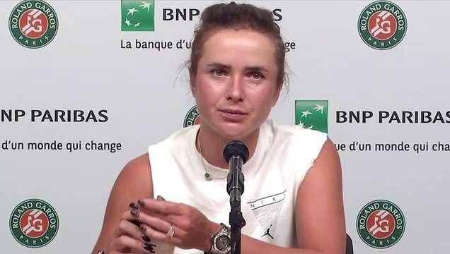 Roland-Garros 2021 - Elina Svitolina, the boss with Gaël Monfils : That was a joke, because I'm going to get told off after he gets off the court that I said that. It was a joke.