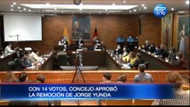 Jorge Yunda destituido en su cargo de alcalde de Quito