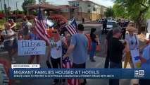 Migrant families housed at Valley hotels