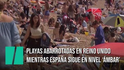 Playas abarrotadas en Brighton, Reino Unido, a principios de junio