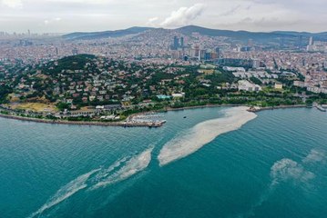 Deniz salyası Anadolu Yakası'nda bazı bölgelerde görülmeye devam ediyor