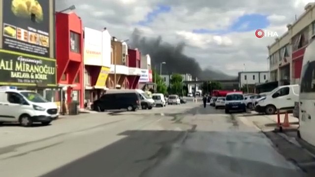 Ankara'da kimyasal madde deposu alev alev yandı