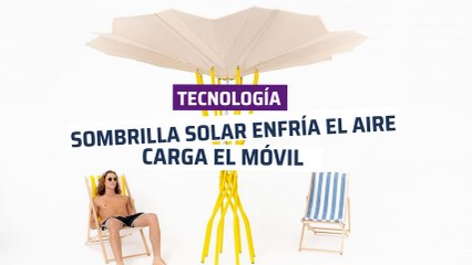 [CH] Sombrilla solar que enfría el aire y las bebidas