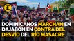Cientos de dominicanos marchan en Dajabón en contra del desvío del río Masacre