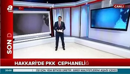 Hakkari'de PKK cephaneliği vuruldu