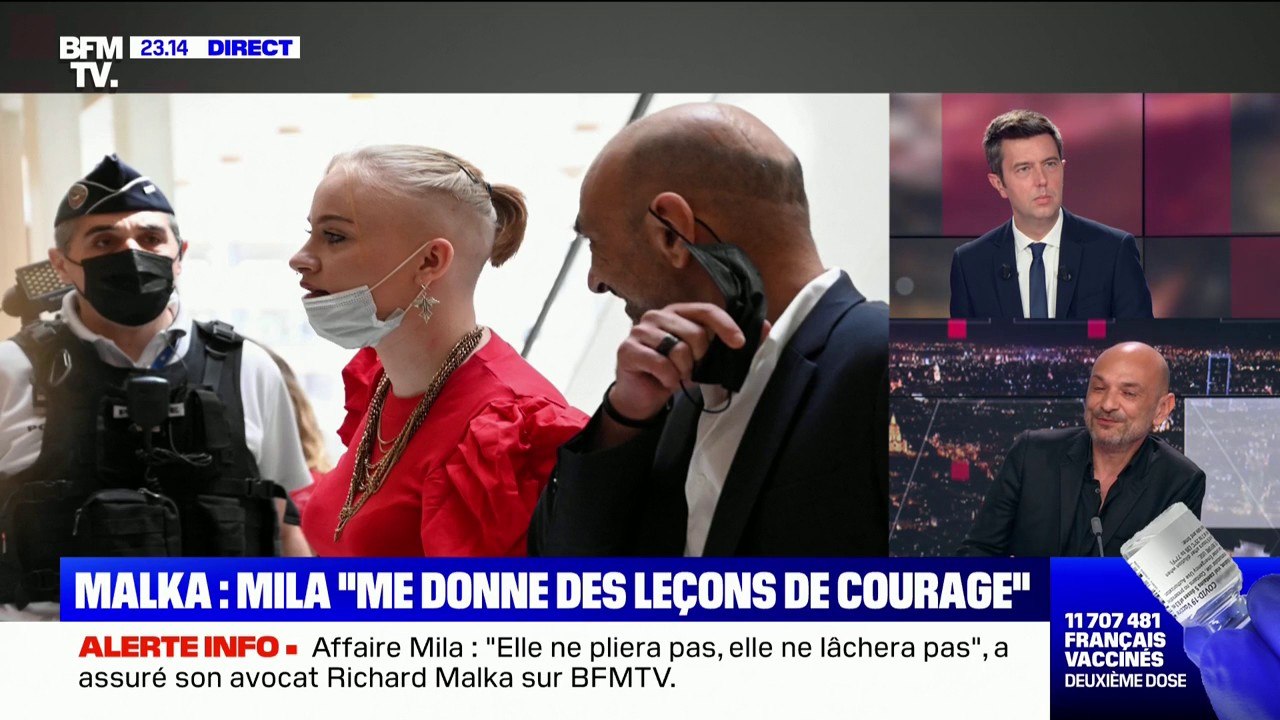 Richard Malka: Mila "voulait voir" ses harceleurs, "elle ne se démonte pas"