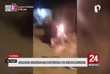 Tumbes: queman mototaxi que delincuentes usaban para robar