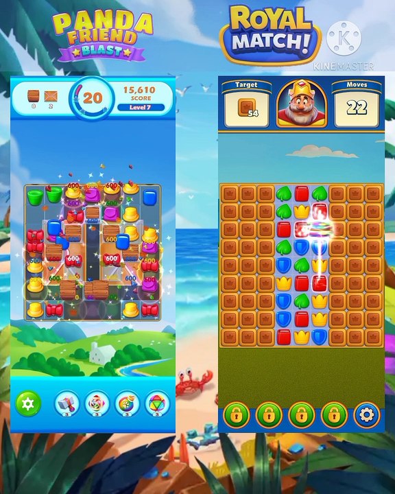 Panda friend blast vs Royal match