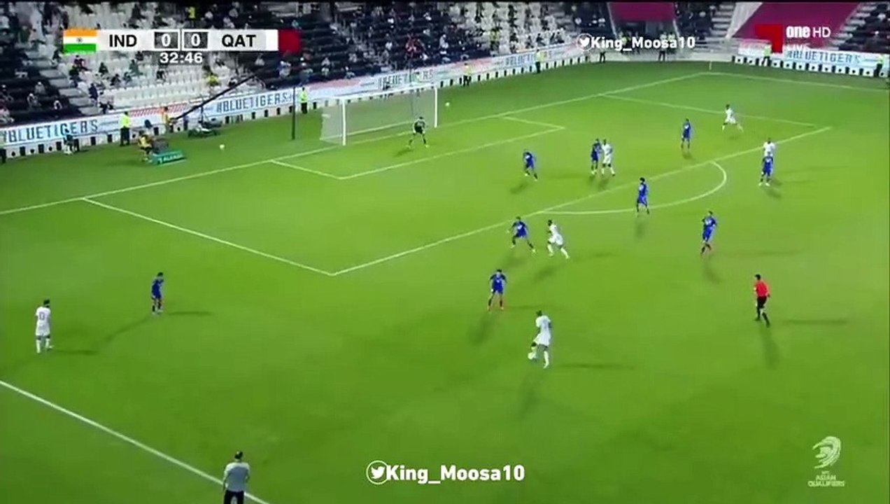 الهند 0 × 1 قطر | هدف اللقاااء الوحيد ⚽ "