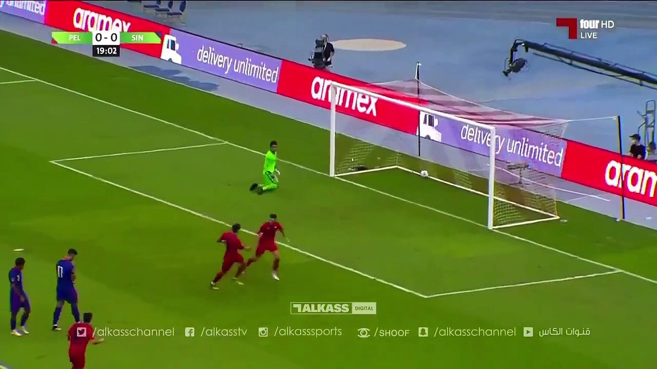 فلسطين 4 × 0 سنغافورة | اهداف اللقاااء ⚽ "