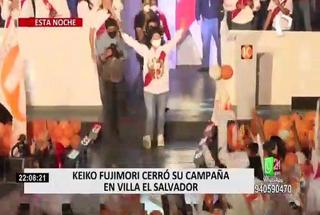 Keiko Fujimori cerró su campaña electoral en VES: “Estoy contenta y agradecida con el Perú”