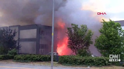 Ankara'da iş merkezinde büyük yangın