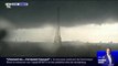 Un déluge accompagné d'orages s'abat actuellement sur Paris
