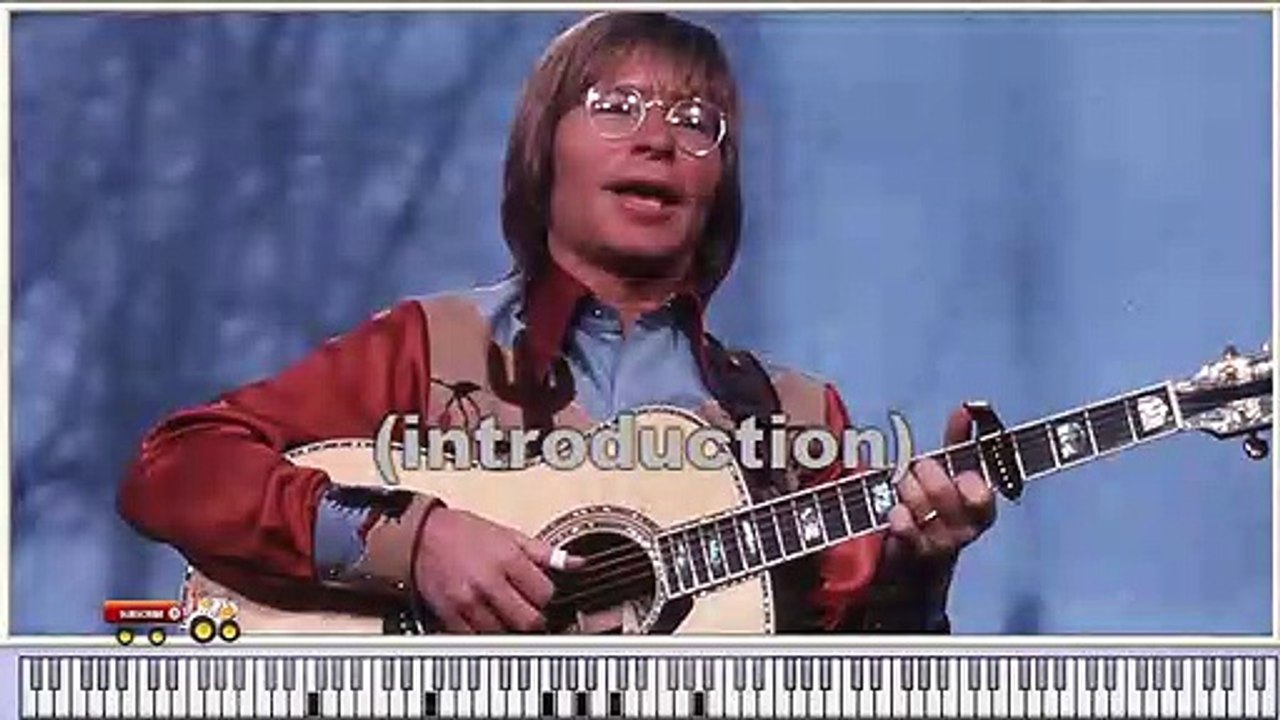John Denver - Annie's Song - Karaoke Instrumental Version with virtual piano & lyrics