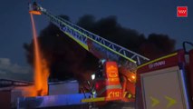 Controlado el incendio en una nave de productos químicos de Toledo