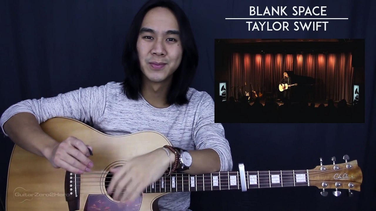 Blank Space (Acoustic) - Taylor Swift Guitar Tutorial Lesson Chords + Acoustic Cover