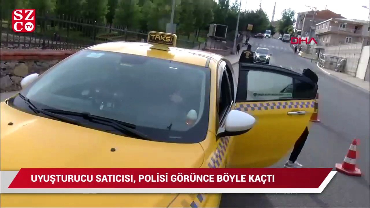 Uyuşturucu satıcısı ile polis arasındaki nefes kesen kovalamaca kamerada