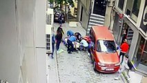 İstanbul’da dehşet anları kamerada...Genç kız kendini balkondan aşağıya attı