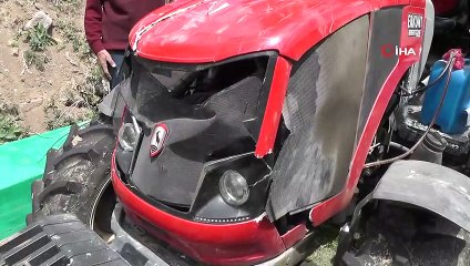 Oğlu traktörle kaza yaptı, kaskodan parasını alamadı
