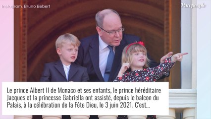 Jacques et Gabriella espiègles avec leur papa Albert de Monaco pour la Fête-Dieu