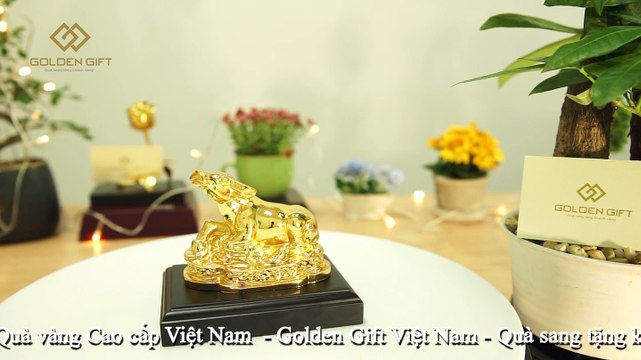 Tượng Trâu phong thuỷ mạ vàng 24K - Golden Gift Việt Nam