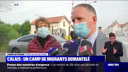 "Nous sommes en train d'évacuer": le préfet du Pas-de-Calais évoque le démantèlement d'un camp de migrants à Calais