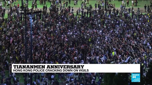 Hong Kong locks down Tiananmen vigil park amid tight security