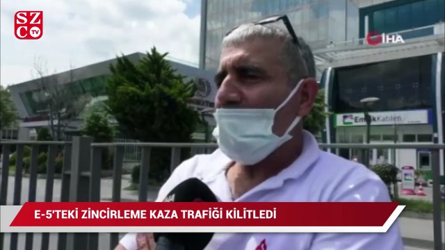 Avcılar E-5’te zincirleme trafik kazası: Trafik kilitlendi