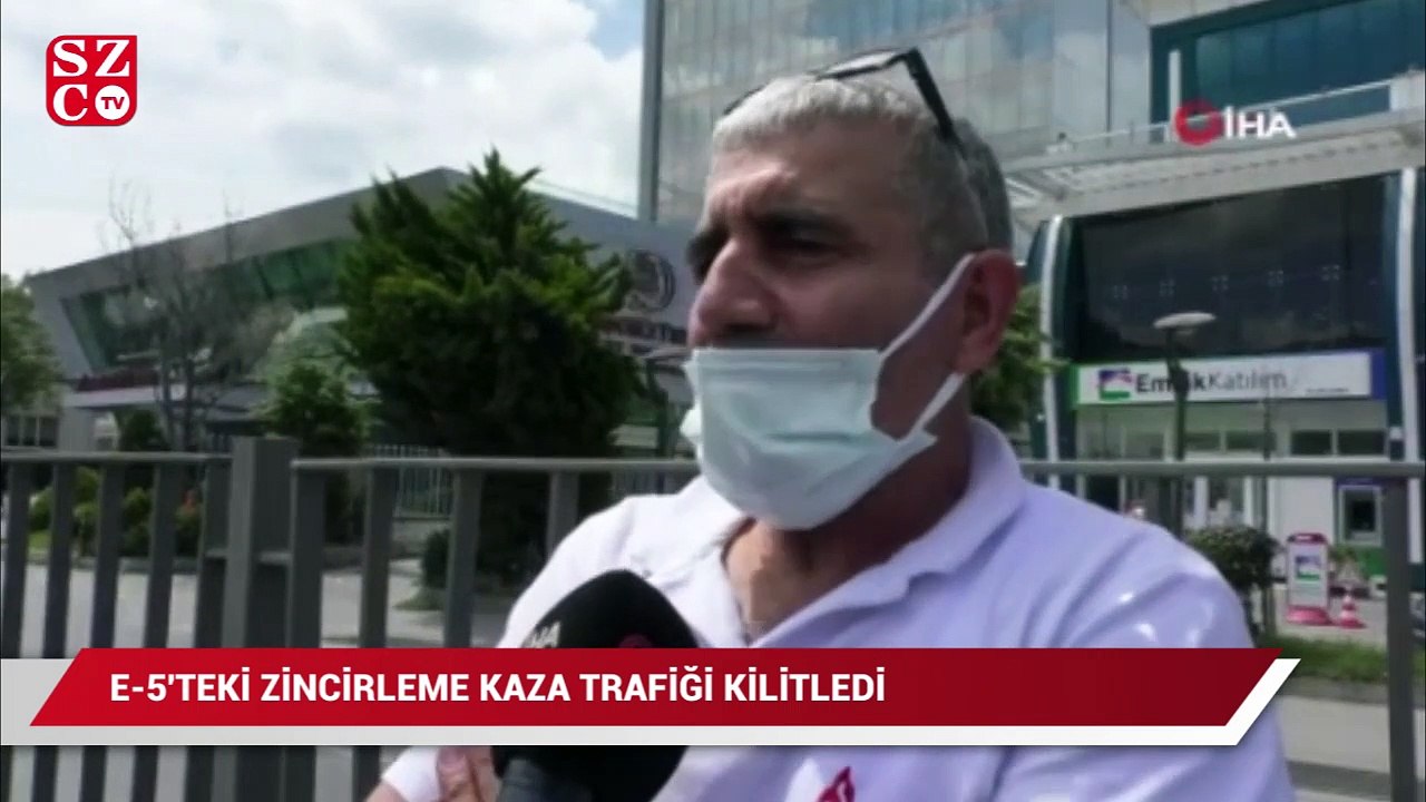 Avcılar E-5’te zincirleme trafik kazası: Trafik kilitlendi