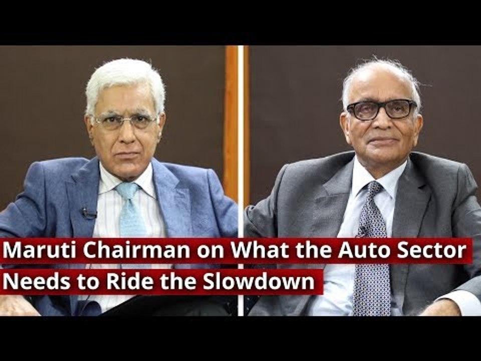 Maruti Chairman on What the Auto Sector Needs to Ride the Slowdown I Karan Thapar