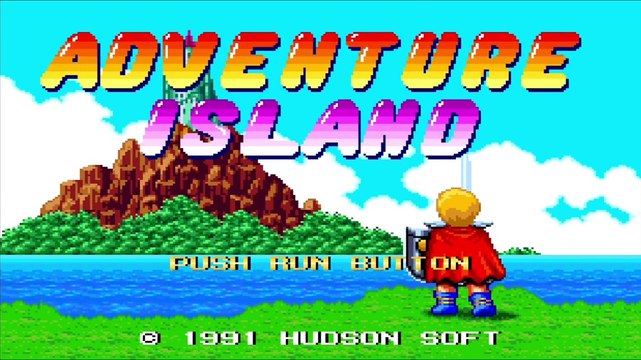 Adventure Island 1991, PC Engine, Side-Scrolling type, Fun Game, Intro, Demo, First 10 minutes