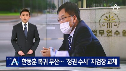 한동훈 복귀 무산…‘정권 수사’ 일선 지검장들 교체