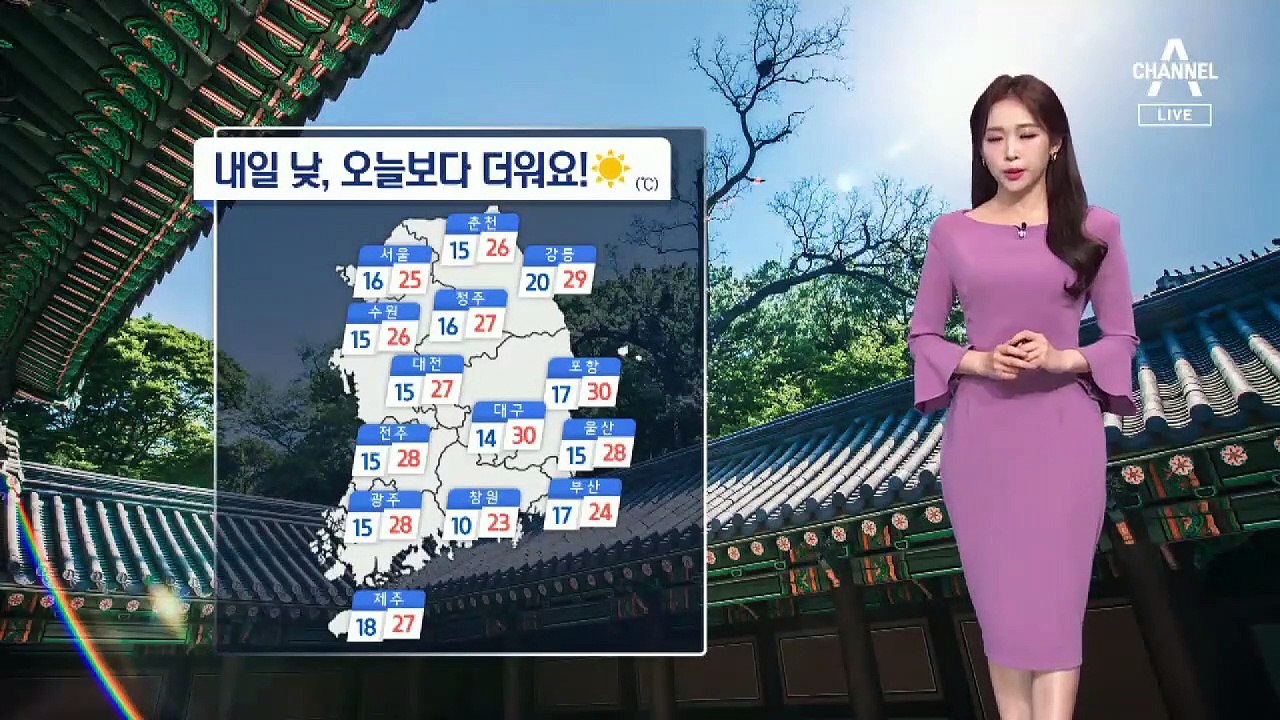 [날씨]내일 서울 25도, 대구 30도…여름 더위