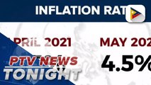 Inflation rate for May 2021 still at 4.5%