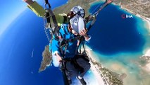 Fethiye’de engelli çocukların yamaç paraşütü hayali gerçekleşti