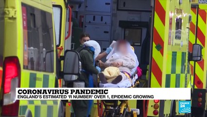 England's estimated "Covid R number " over 1, epidemic growing