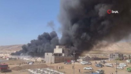 Irak'ta göçmen kampında büyük yangın