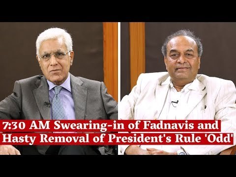 'Odd' but Legal: Devendra Fadnavis Lawyer Mukul Rohatgi on the 730 AM Swearing-in of Maharashtra CM