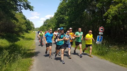 Sébastien et ses collègues pompiers courent jusqu'en Haute-Loire pour Lauriane