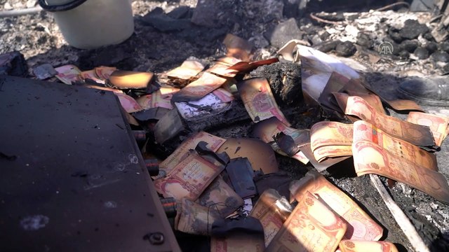 DUHOK - Irak'ta Ezidi göçmenlerin kaldığı kampta yangın çıktı