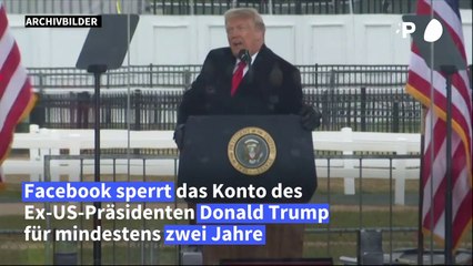 Trumps Facebook-Konto für zwei Jahre gesperrt