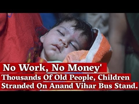 'No Work, No Money': Thousands of Old people, Children Stranded on Anand Vihar Bus Stand I The Wire